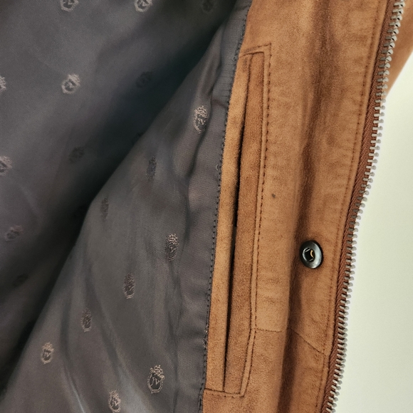 John Varvatos Star Suede/Leather Jacket (Brown, Small) Excellent condition - Picture 5 of 8
